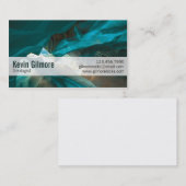 石造りの洞窟の壁-青 名刺 (正面/裏面)