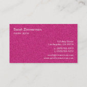 石造りの織り目加工の暗い赤紫色の名刺(horz) 名刺 (裏面)