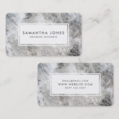 石造りの質のシンプルでモダンなインテリア・デザイナー 名刺 (正面/裏面)