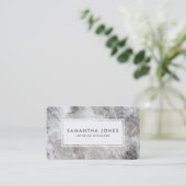 石造りの質のシンプルでモダンなインテリア・デザイナー 名刺 (スタンド正面)