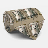 -石造りの足-西の高地テリアありがとう ネクタイ (ロール)