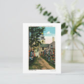 石造りの路地ビューの南塔と町の時計 ポストカード (スタンド正面)