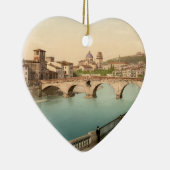 石造り橋およびサンジョルジョ、ベロナ、イタリア セラミックオーナメント (右)