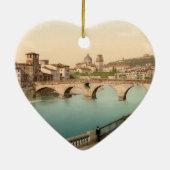 石造り橋およびサンジョルジョ、ベロナ、イタリア セラミックオーナメント (裏面)