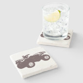 石造りATVのコースター ストーンコースター (横)