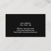 石道または歩道の抽象芸術カード 名刺 (裏面)