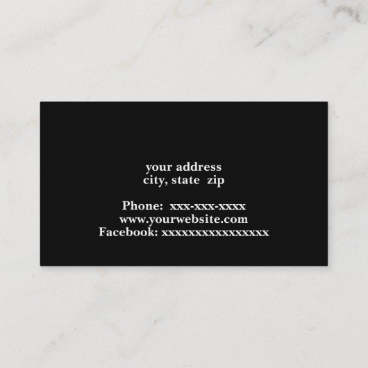 石道または歩道の抽象芸術カード 名刺 (裏面)