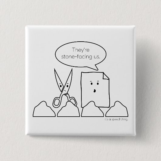 石顔ボタン 缶バッジ (正面)