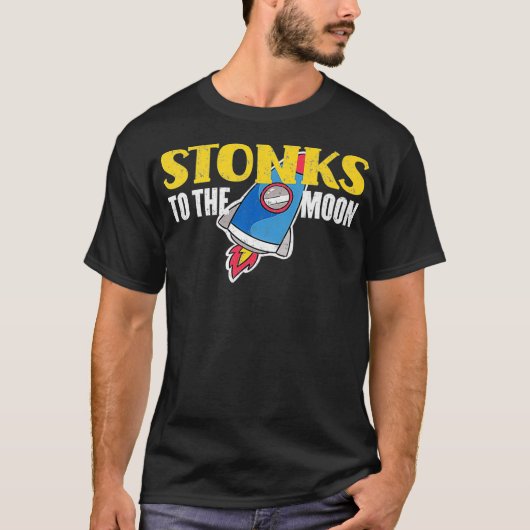石飛び出る面白いデイトレーダー株式ギフト Tシャツ (正面)