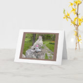 石鳥、クレイ鳥 カード (黄色い花)