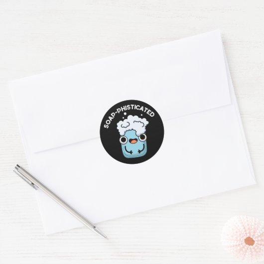 石鹸で刺激されたおもしろいソープン ラウンドシール (封筒)