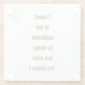 石鹸のおもしろいな文字 ガラスコースター (裏面)