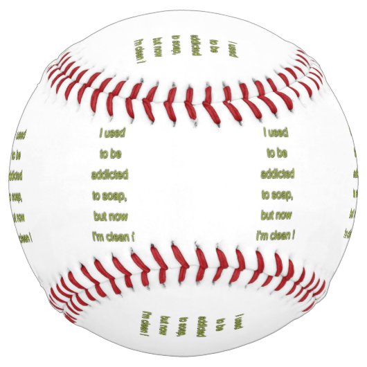 石鹸のおもしろいな文字 ソフトボール (正面)