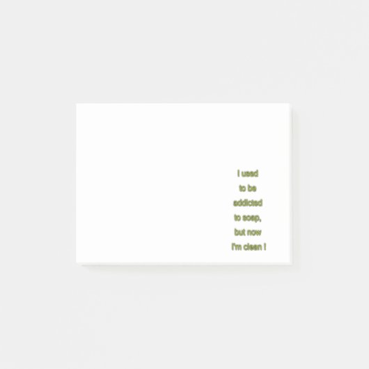 石鹸のおもしろいな文字 ポストイット (正面)