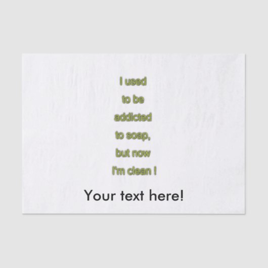 石鹸のおもしろいな文字 薄葉紙 (正面)