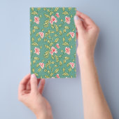 石鹸の包装紙 – ライトグリーンとピンク チラシ (ハンドル)