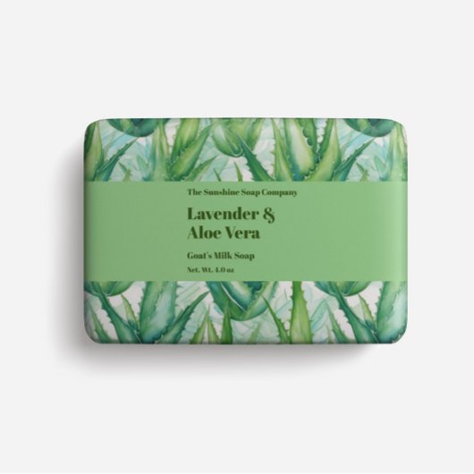 石鹸の包装紙 – 水彩アロエベラ チラシ