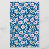 石鹸の包装紙-薄紫とベージュの花 チラシ (正面)