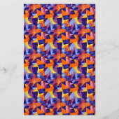 石鹸の包装紙 – 青とオレンジの抽象芸術 チラシ (正面)