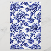 石鹸の包装紙 – 青と白のダリアス チラシ (正面)