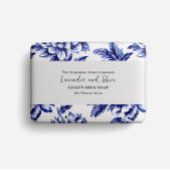 石鹸の包装紙 – 青と白のダリアス チラシ