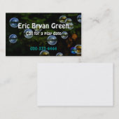 石鹸の泡のテレホンカード コーリングカード (正面/裏面)