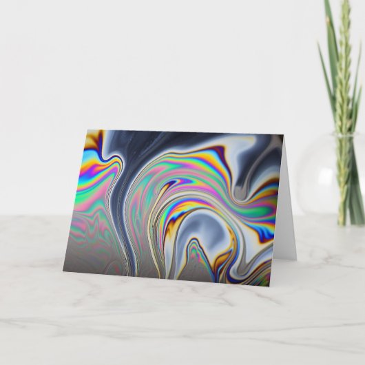 石鹸の泡のマクロ写真 カード (正面)