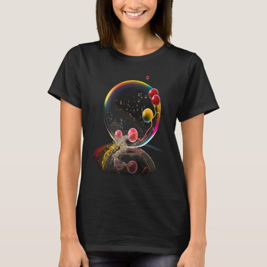 石鹸の泡の中のベリー フルーツ Tシャツ (正面)