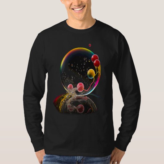 石鹸の泡の中のベリー フルーツ Tシャツ (正面)