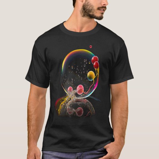 石鹸の泡の中のベリー フルーツ Tシャツ (正面)