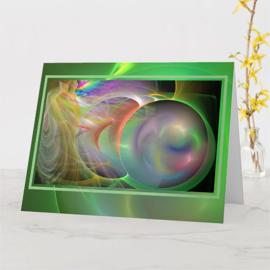 石鹸の泡を吹く BIG カード (黄色い花)