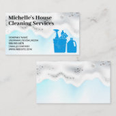 石鹸の泡 |供給のクリーニング 名刺 (正面/裏面)