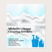 石鹸の泡 |供給のクリーニング 名刺 (外部フラット)