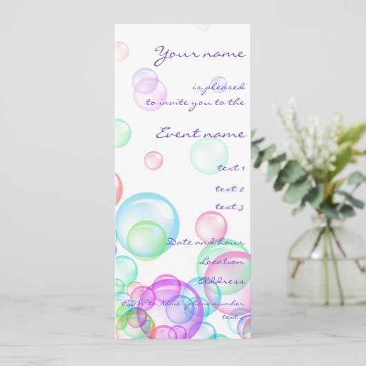 石鹸の泡 招待状 (スタンド正面)