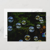 石鹸の泡 黒い背景 泡だらけの写真撮影 D ポストカード (正面/裏面)