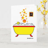 石鹸はドット付きノーテカードで行く カード (黄色い花)