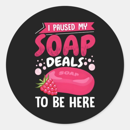 石鹸を作る石鹸メーカーSophanist私のSoaを一時停止 ラウンドシール (正面)