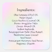 石鹸スキンケア成分上場製品ホログラフ スクエアシール (正面)