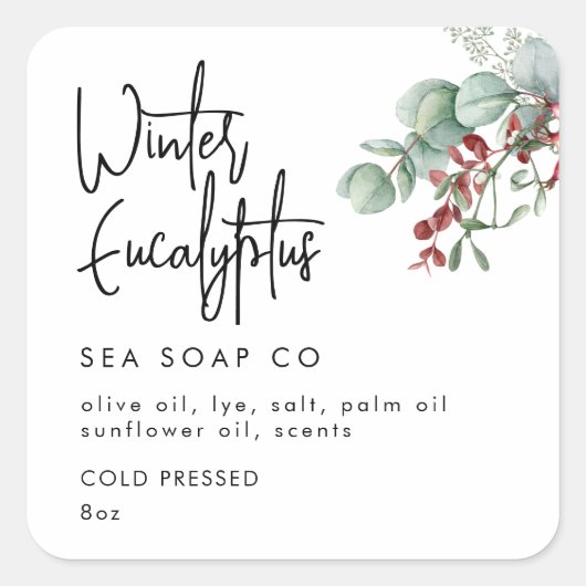 石鹸ステッカー スクエアシール (正面)