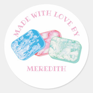 石鹸メーカーが石鹸ラベルのカスタムバーを作る ラウンドシール