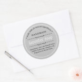 石鹸ラベル包装デザイン ラウンドシール (封筒)