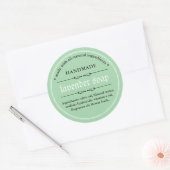 石鹸ラベル包装デザイン ラウンドシール (封筒)