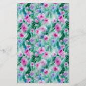 石鹸包装紙水彩ピンクグリーンフローラ チラシ (正面)