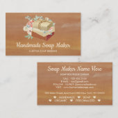 石鹸手作りバスボムウォーターカラーブラウン 名刺 (正面/裏面)