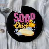 石鹸製造チキン石鹸ひよこ1 缶バッジ (インサイチュ)