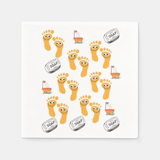 石鹸足ナプキン スタンダードカクテルナプキン (正面)