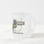 "石"ので音響曇らされたマグ フロストグラスマグカップ (正面右)