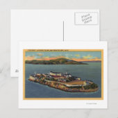 "石"、アルカトラズ島の眺め ポストカード (正面/裏面)