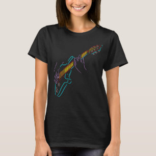 石.エレクカラフルティギターのシルエット。 Tシャツ