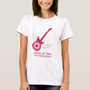 石! カスタムなギターの卒業のTシャツ(藤色) Tシャツ